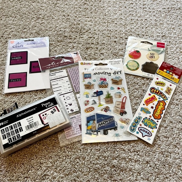 1 LB Stickers 3D Kids Holiday Wedding Outdoor Sayings Flowers Alphabet LOT - Picture 6 of 7